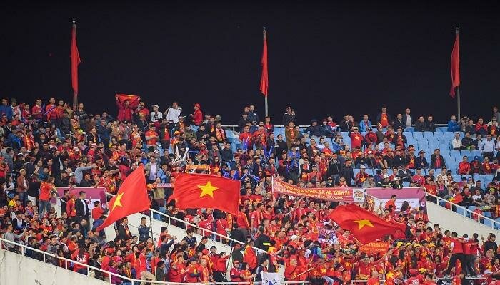 Sân Mỹ Đình có sức chứa cổ động viên rất lớn