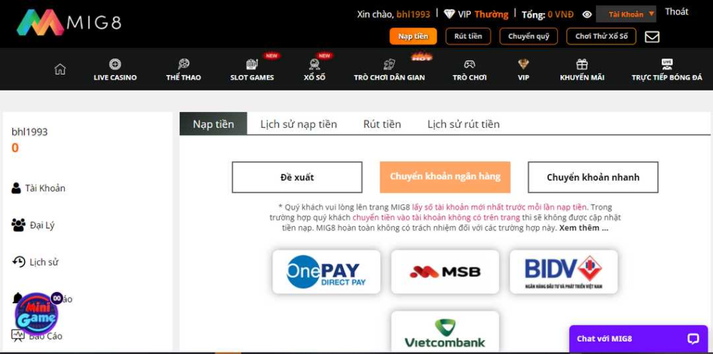 Nhiều phương thức nạp anh em lựa chọn phù hợp